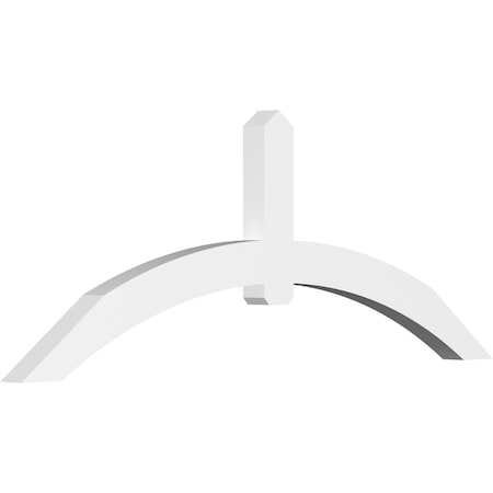 Ekena Millwork Archdale Architectural Grade PVC Gable Bracket, 96"W x 36"H x 4"D x 6"F, 9/12 Pitch GBP096X36X0406ARC00